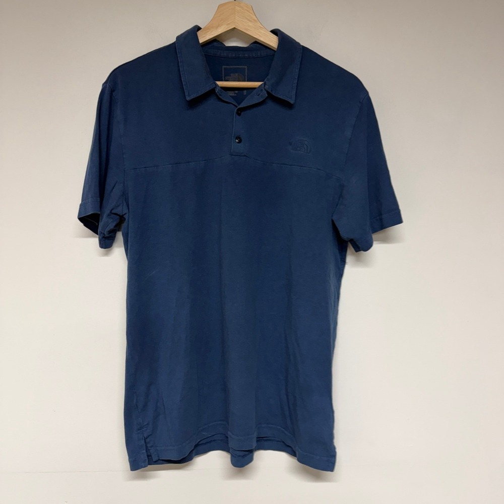 The North Face Mens Blue Short Sleeve Polo Shirt Size M Casual Outdoor Gorpcore